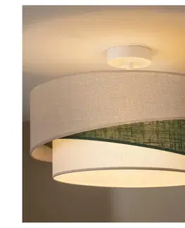 Svietidlá BRILAGI - Prisadený luster ARROW 1xE27/60W/230V pr. 45 cm béžový/zelený/biely 8590828052890