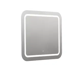Kúpeľňové zrkadlá Naturel - Zaoblené zrkadlo 80x70 cm s LED osvetlením, vykurovacia fólia, senzor s nastaviteľnou teplotou 2700-6500K, IP44 ZIL8070KTLEDS ZIL8070KTLEDS