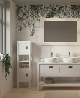 Kúpeľňový nábytok Zrkadlo Naturel Country 120x80 cm biela COUNTRYZRC120BI COUNTRYZRC120BI