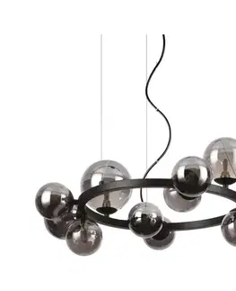 Svietidlá Ideal Lux - LED luster na lankách PERLAGE 11xG9/3W/230V pr. 73 cm čierna/dymová 271392