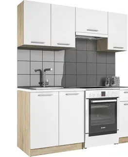 Kuchynské linky NABBI Firenze 180 kuchyňa dub sonoma / biela