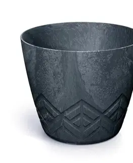 Kvetináče a truhlíky DARE120E-S433 plastový kvetináč 11,9 cm antracit