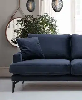 Pohovky a gauče Dvojmiestna pohovka Papira 2 Seater - Navy Blue