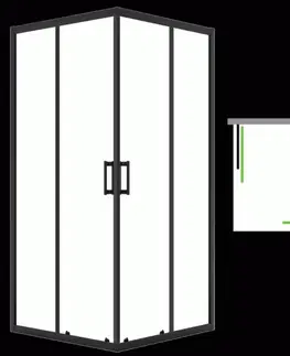 Sprchovacie kúty Laveo - Desna - štvorcový sprchovací kút 90x90 cm JKD_796K