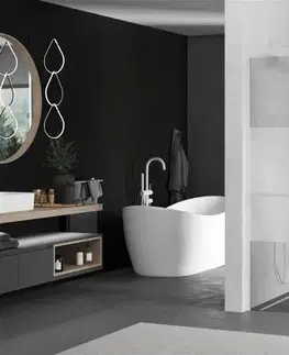 Sprchové dvere MEXEN/S - Kioto+ Sprchová zástena WALK-IN s poličkou a držiakom uterákov 120 x 200, transparent/vzor, biela 800-120-121-20-35