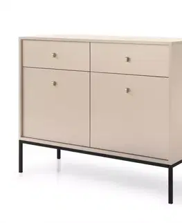 Komody so zásuvkami a dvierkami Komoda Mono mksz104 béžový