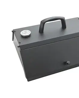 Grilovanie  Pec na pizzu s dvierkami a teplomerom 40x35,5x21 cm čierna 14111