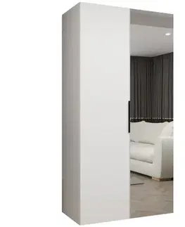 Šatníkové skrine Skriňa Marbella II 100 biela/čierna