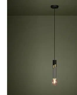Svietidlá Eglo 39935 - Luster na lanku CEDRAL 1xE27/40W/230V čierna/zlatá 39935