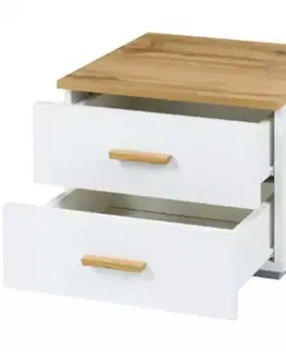 Nábytok do spálne Nočný stolík wood 23 x 2 biela/wotan