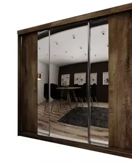 Šatníkové skrine Skriňa Top 18 250 tmavý jaseň