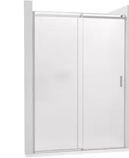 Sprchovacie kúty CERANO - Sprchové posuvné dvere Santoro - ľavá - 6 mm - chróm, mliečne sklo - 110x195 CER-662005