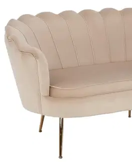 Pohovky a gauče KONDELA Noblin dvojsedačka béžová (Velvet)