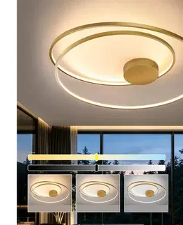 Svietidlá BRILAGI-LED Stmievateľné stropné svietidlo TWISTER LED/105W/230V pr. 100 cm zlaté+DO BRI496
