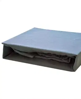 Bytový textil Plachta na posteľ Jersey 120x200 sivá 051
