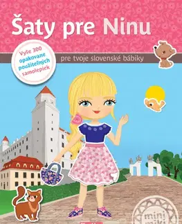 Nalepovačky, vystrihovačky, skladačky Šaty pre NINU - Kniha samolepiek - Ema Potužníková,Lucie Jenčíková