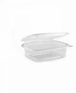 Dózy na potraviny Kinekus Miska s viečkom plastová, 375ml, oválna, balenie 50ks