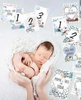 Míľnikové kartičky Míľnikové kartičky na fotenie - Lietadlá a autíčka