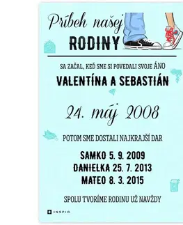Obrazy s textom Obraz Vašej rodiny - Príbeh rodiny na stenu