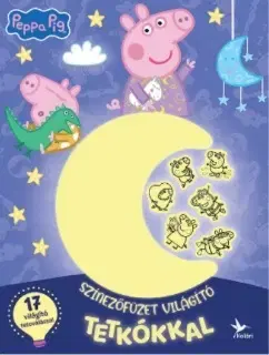 Pre deti a mládež - ostatné Színezőfüzet világító tetkókkal - Peppa malac