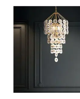 Svietidlá Elstead Quintiesse QN-MERIDIAN-9P-DG - Závesný luster na reťazi MERIDIAN 9xE14/40W/230V zlatý QN-MERIDIAN-9P-DG