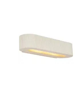Nástenné osvetlenie Škandinávske nástenné svietidlo béžové UFO 2-svetlá - Plaster