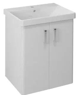 Kúpeľňový nábytok SAPHO - THEIA umývadlová skrinka 56,4x70x44,2cm s umývadlom THALIE, 2x dvierka, biela (TH062) TH062-3030-01