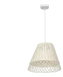 Svietidlá  Luster na lanku VIMINI 1xE27/40W/230V ratan MLP7993