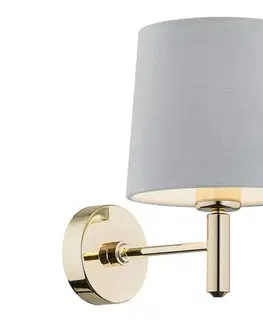 Svietidlá Argon 4347 - Nástenné svietidlo PONTE 1xE27/15W/230V šedá/mosadz 4347