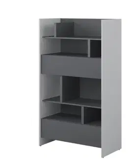 Nábytok Dig-net nábytok Regál Lenart BED CONCEPT BC-27 | sivá / grafit