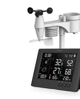 Meteostanice, teplomery a vlhkomery Sencor - Profesionálna meteostanica s LCD displejom a budíkom 5V/1xCR2032 + 3xAA Wi-Fi 52000909