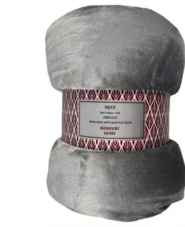 Ozdobné prikrývky Deka Nest Super Soft tmavo šedá 200x220 Merkury Home