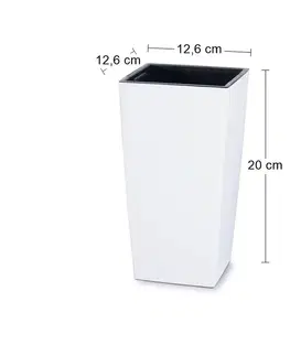Kvetináče a truhlíky NABBI DURS125 plastový kvetináč 12,5 cm biela