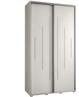 Šatníkové skrine Skriňa 45 Canaris 12 140 biela/silver