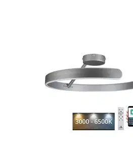 Svietidlá  LED Stmievateľný prisadený luster LED/72W/230V 3000-6500K chróm + diaľkové ovládanie TA1314/S