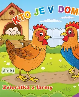 Leporelá, krabičky, puzzle knihy Kto je v domčeku? Zvieratká z farmy (SK vydanie)