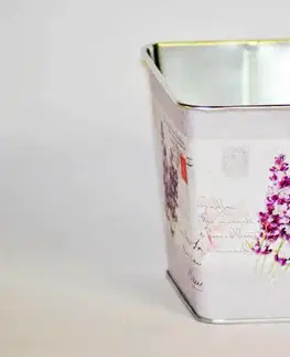 Kvetináče MAKRO - Kvetináč plech hranatý 9,5cm Levanduľa