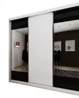 Šatníkové skrine Skriňa Top 34 250 Biely