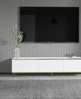 Konferenčné stolíky Televízny stolík Imaj White and Gold