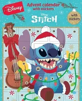 Pre deti a mládež - ostatné Adventný kalendár so samolepkami - Lilo & Stitch