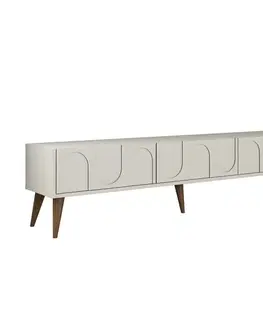 TV stolíky TV stolík Lyon 44 - Cream, Walnut