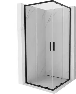 Sprchovacie kúty MEXEN/S - Exo štvorcový posuvný sprchovací kút 70 x 70, transparent, čierna 8111-070-070-70-00