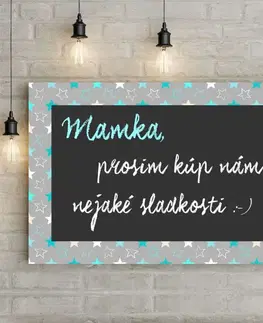 Tabule pre popis kriedou Detská tabuľa pre popis s kriedou Modré HVIEZDY