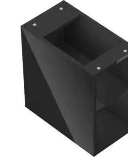 Kúpeľňový nábytok MEXEN - Box-A otvorená skrinka s policou 25, čierna lesk 91AX2-0250-470-0-70