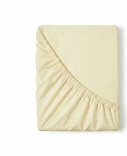 Plachty Kvalitex Saténové prestieradlo s gumou smotanová, 90 x 200 cm