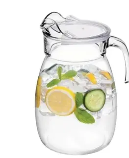 Dekoratívne vázy Kinekus Džbán sklo 2,5 l NIAGARA hrubé sklo + veko