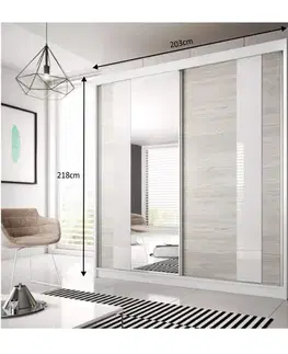 Šatňové skrine Šatníková skriňa 203 MULTI 32 Tempo Kondela
