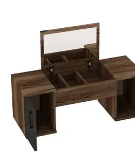 Toaletné Toaletný stolík Mercan - Light Walnut, Anthracite