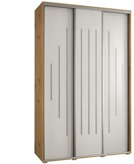 Šatníkové skrine Skriňa 45 Canaris 12 170 artisan/biela/silver