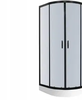 Sprchovacie kúty KERRA - Sprchová kabína Tiara 90x90 štvrťkruh s vaničkou 5907548112552